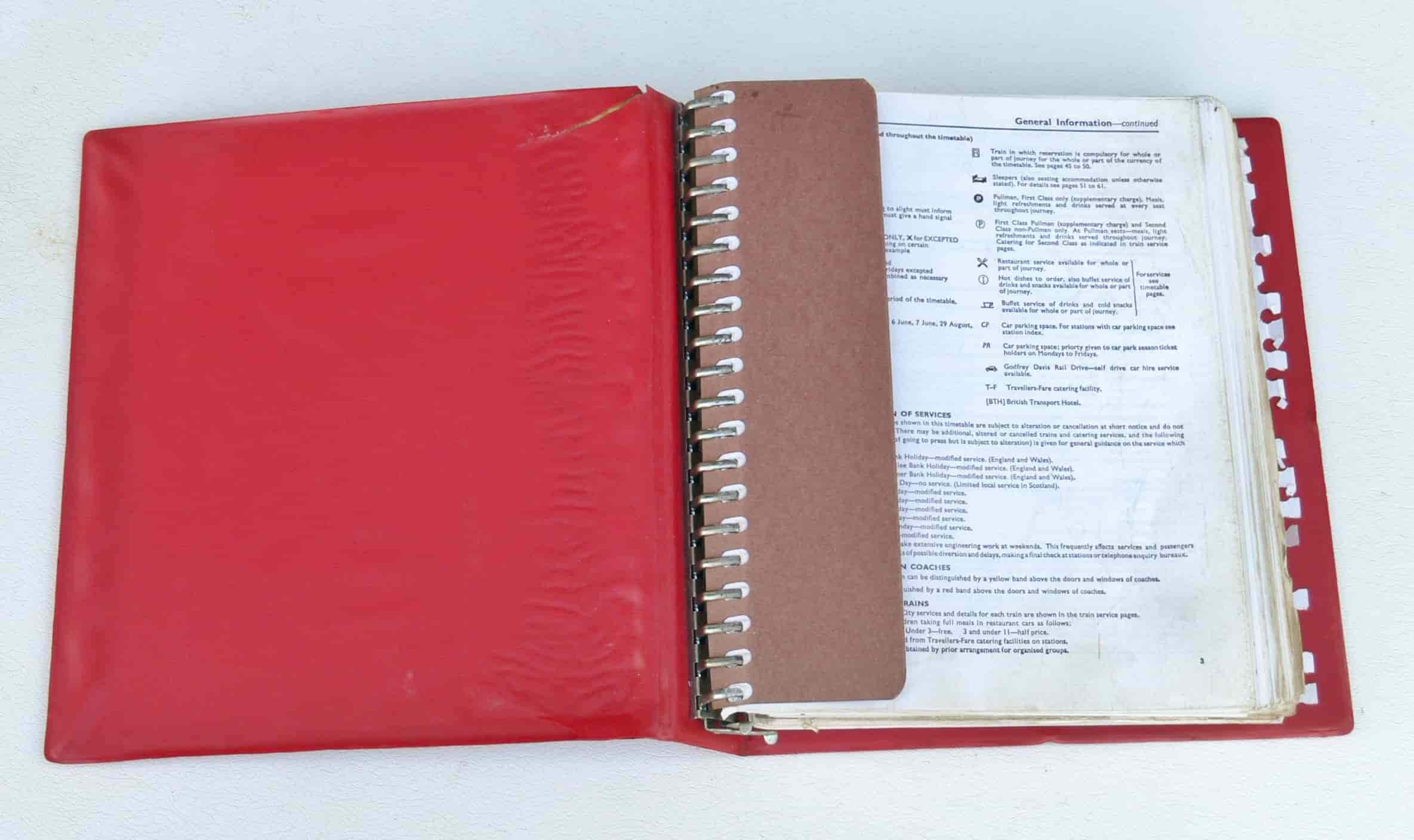 Vintage British Rail Passenger Timetable Binders 1977-1978